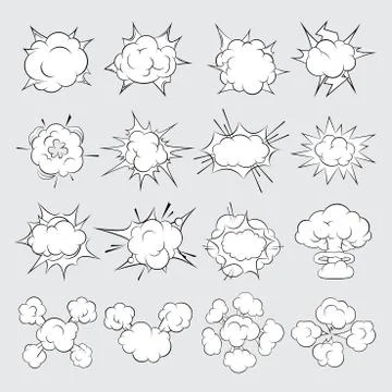 Set vector comic bubble Stock Illustration