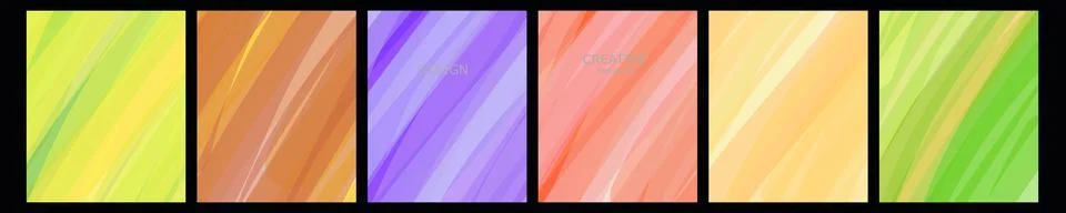 Set of vector cover notebook design. Abstract rainbow minimal triangles halftone Stock Illustration