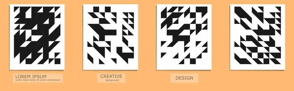 Set of vector covers design. Abstract floral template design with Minimal Stock Illustration