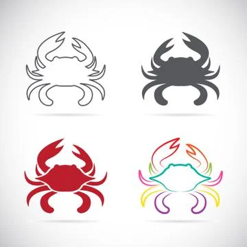Set of vector crab icons Stock Illustration
