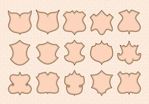 Set of vector curly frames Stock Illustration