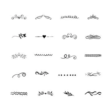 Set of vector decorative ornaments Stock Illustration