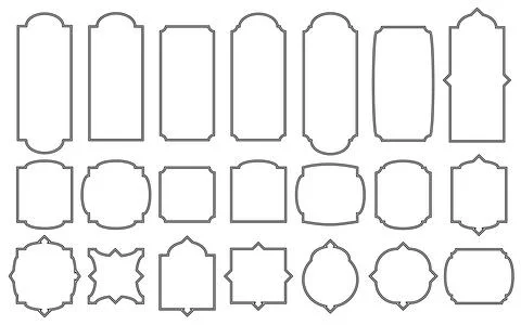 Set of vector decorative vintage frames. Illustrazione stock