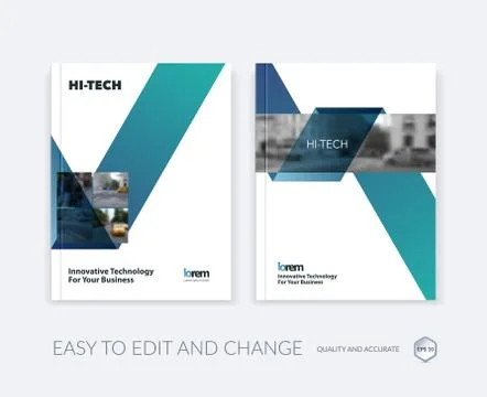 Set of Vector design for Cover Annual Report. Brochure or flyer Stock Illustration