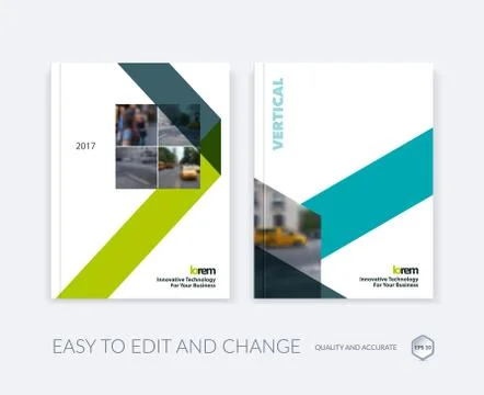 Set of Vector design for Cover Annual Report. Brochure or flyer Stock Illustration