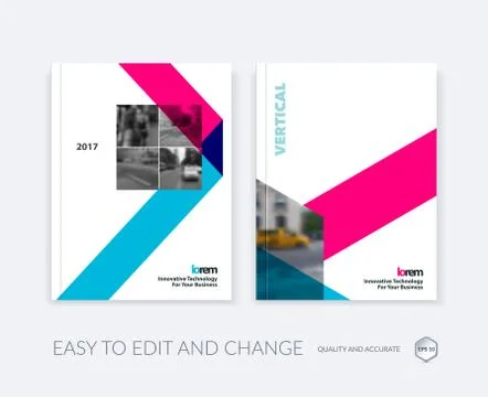 Set of Vector design for Cover Annual Report. Brochure or flyer Illustrazione stock