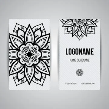 Set of vector design templates. Brochures in random colorful style. Vintage f Stock Illustration