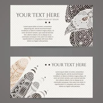 Set of vector design templates. Brochures in random colorful style. Zentangle Illustrazione stock