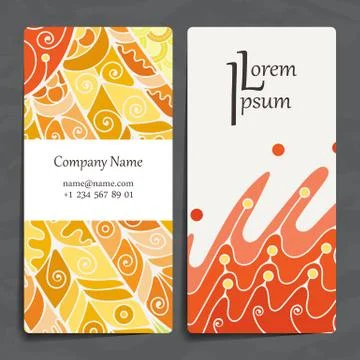 Set of vector design templates. Brochures in random colorful style. Zentangle Stock Illustration