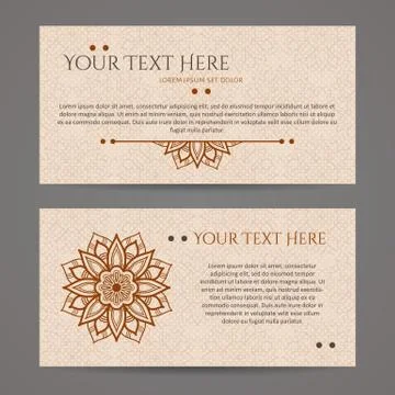 Set of vector design templates. Brochures in random colorful style. Vintage f Stock Illustration