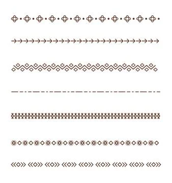 Set vector Dividers isolated on white background. Stock Illustration