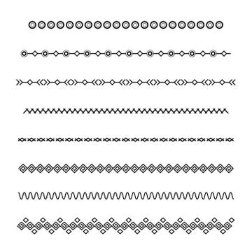 Set vector Dividers isolated on white background. Stock Illustration