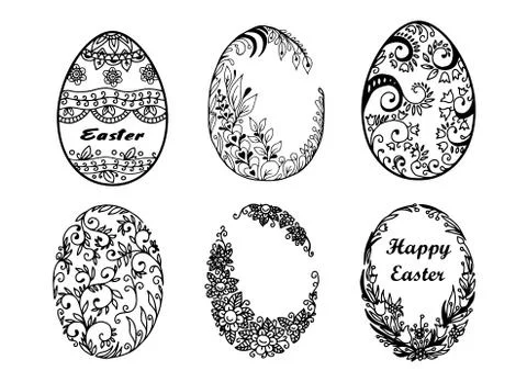 Set of vector easter eggs Stock Illustration