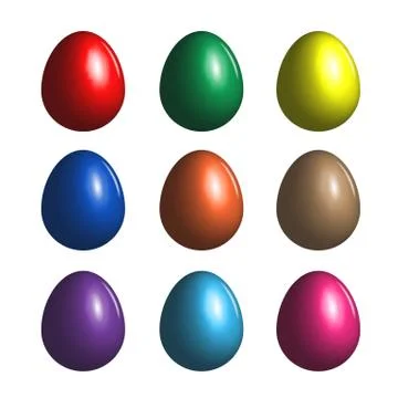 Set of vector easter eggs Stock Illustration