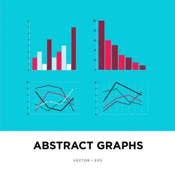 A set of vector editable abstract infographics. Information is drawn in a Lin Stockillustratie