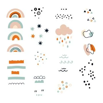 A set of vector elements Illustrazione stock