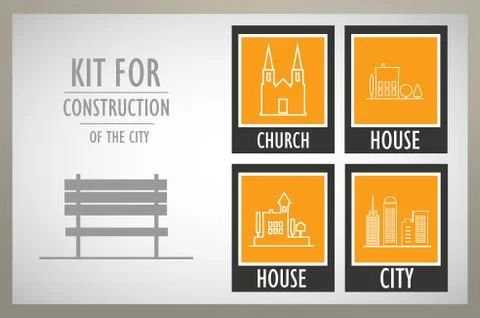 Set vector elements of the urban landscape 스톡 일러스트