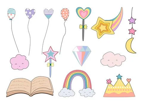 Set of vector elements with white background 스톡 일러스트