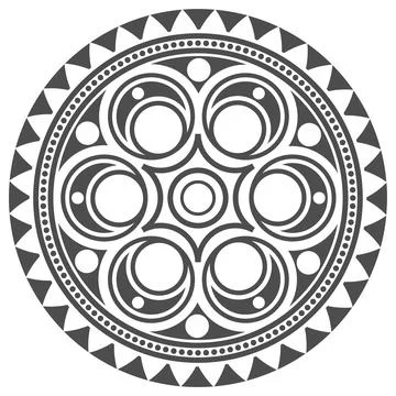 Set of vector ethnic circle labels, vector イラスト素材