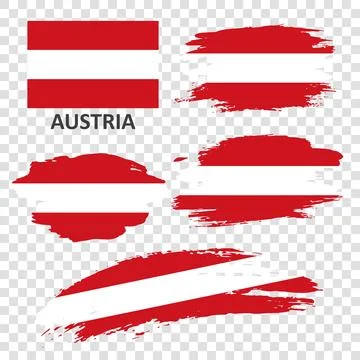 Set of vector flags of Austria Stock Illustration