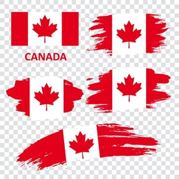 Set of vector flags of Canada Stock Illustration