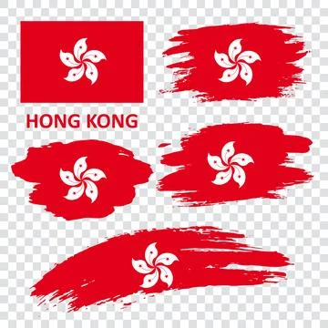 Set of vector flags of Hong Kong Stock Illustration