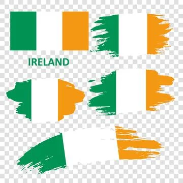 Set of vector flags of Ireland Stock Illustration