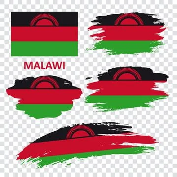 Set of vector flags of Malawi Stock Illustration