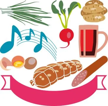 Set of vector flat elements for Festival イラスト素材