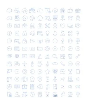 Set Vector Flat Line Icons SEO and Web Design イラスト素材