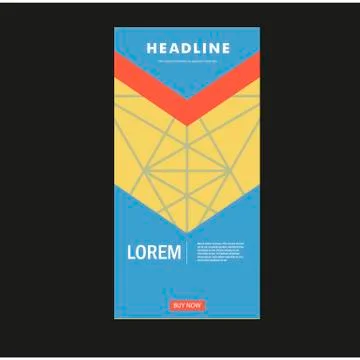 Set vector flyer modern design template Stock Illustration