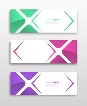 Set of Vector flyer templates. Futuristic background with copy space Stockillustratie