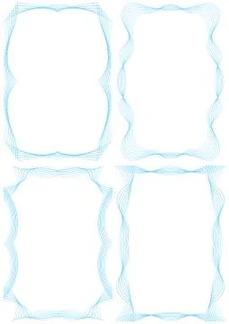 Set of vector frames for certification Illustrazione stock