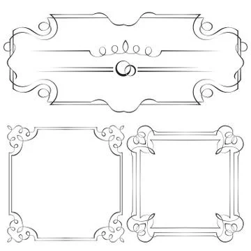 Set vector frames for design Illustrazione stock
