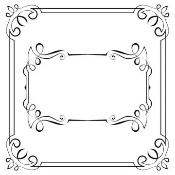 Set of vector frames Stock Illustration