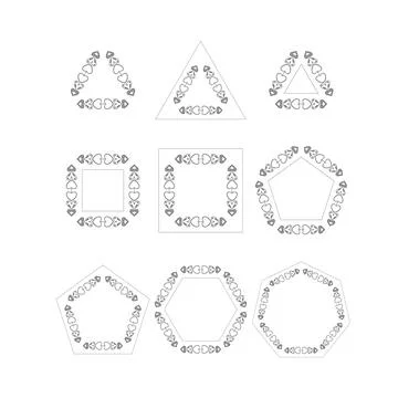 Set of vector frames Stock Illustration