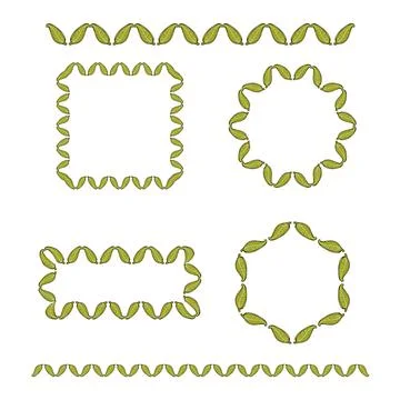 Set of vector frames Stock Illustration