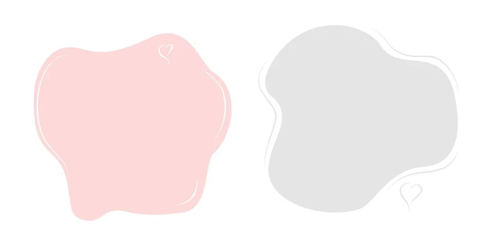 Set of vector frames for text with hearts. Templates for congratulatory Stock Illustration