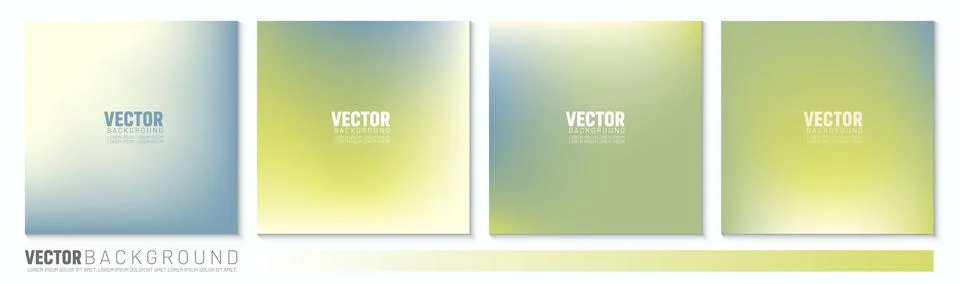 Set of vector gentle pastel simple trendy gradients. For social media Stock Illustration