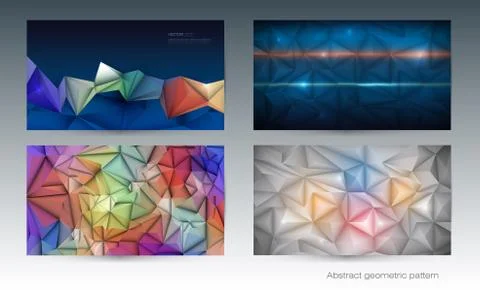 Set of Vector Geometric background Stock Illustration