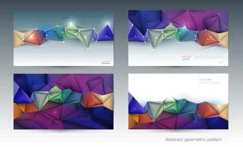 Set of Vector Geometric background Stock Illustration