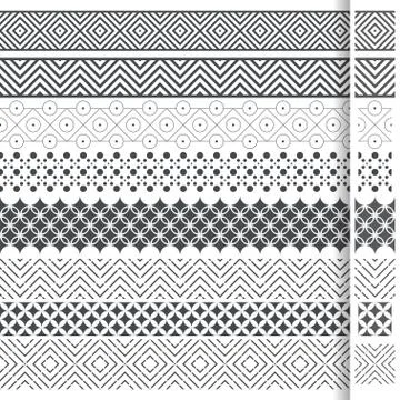 Set of vector geometrical dividers イラスト素材