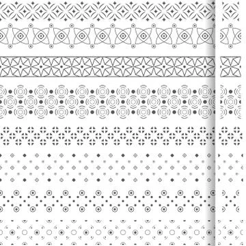 Set of vector geometrical dividers Stockillustratie
