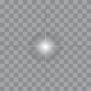 Set of Vector glowing light effect stars bursts with sparkles on transparent bac Stock Illustration