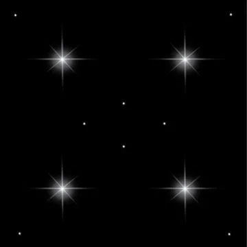 Set of Vector glowing light effect stars bursts with sparkles on transparent bac Stock Illustration