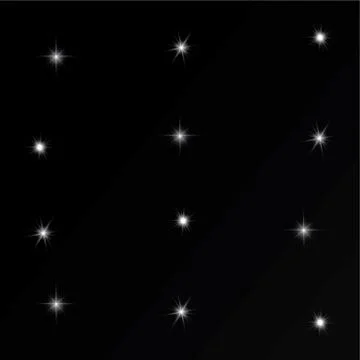 Set of Vector glowing light effect stars bursts with sparkles on transparent bac Stock Illustration