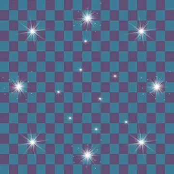 Set of Vector glowing light effect stars bursts with sparkles on transparent bac Stock Illustration