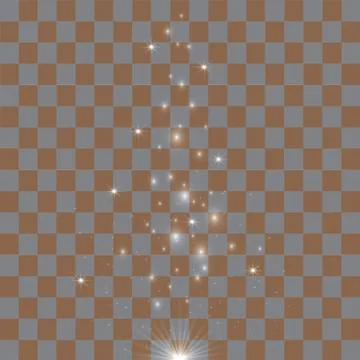 Set of Vector glowing light effect stars bursts with sparkles on transparent bac Stock Illustration