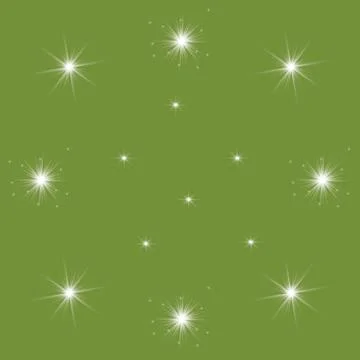 Set of Vector glowing light effect stars bursts with sparkles on transparent bac Stock Illustration