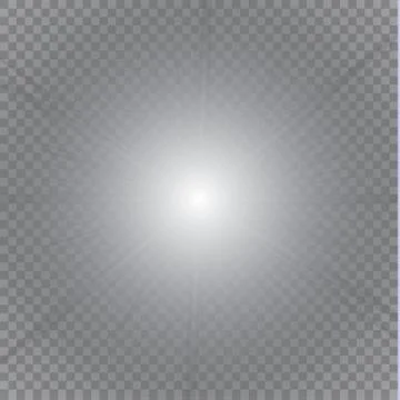 Set of Vector glowing light effect stars bursts with sparkles on transparent bac Stock Illustration